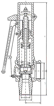 A28型全啟式安全閥結(jié)構(gòu)圖