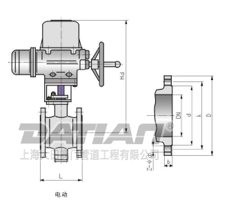 側(cè)裝偏心半球閥 電動(dòng)