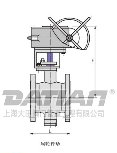 側(cè)裝偏心半球閥 蝸輪傳動(dòng)