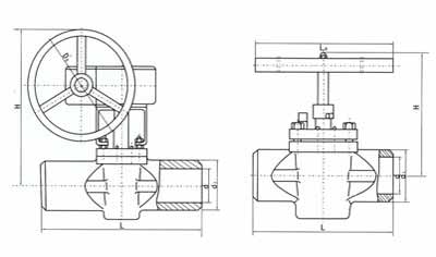德標對焊式卡套旋塞閥結(jié)構(gòu)示意圖